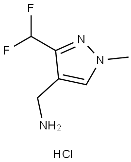 3-(Difluoromethyl)-1-methyl-1H-pyrazole-4-methanamine hydrochloride,2606872-04-0,结构式