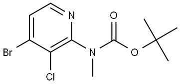 tert-butyl (4-bromo-3-chloropyridin-2-yl)(methyl)carbamate 结构式