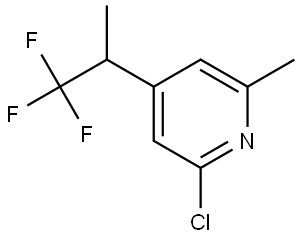 2-氯-6-甲基-4-(1,1,1-三氟丙烷-2-基)吡啶,2607141-42-2,结构式