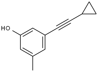 3-(2-Cyclopropylethynyl)-5-methylphenol Structure