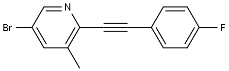 5-bromo-2-((4-fluorophenyl)ethynyl)-3-methylpyridine Structure