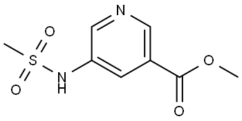 3-Pyridinecarboxylic acid, 5-[(methylsulfonyl)amino]-, methyl ester Structure