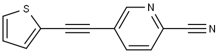 5-[2-(2-Thienyl)ethynyl]-2-pyridinecarbonitrile Structure