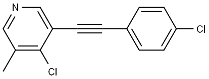 4-Chloro-3-[2-(4-chlorophenyl)ethynyl]-5-methylpyridine Structure