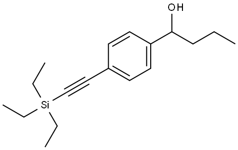 α-Propyl-4-[2-(triethylsilyl)ethynyl]benzenemethanol Structure