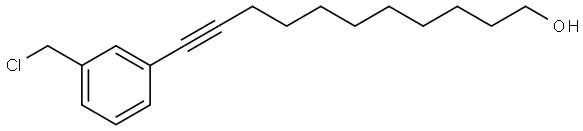 11-(3-(chloromethyl)phenyl)undec-10-yn-1-ol Structure