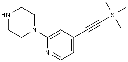 1-(4-((trimethylsilyl)ethynyl)pyridin-2-yl)piperazine,2619496-09-0,结构式