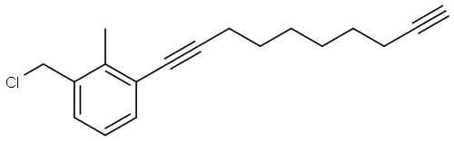 1-(chloromethyl)-3-(deca-1,9-diyn-1-yl)-2-methylbenzene Structure