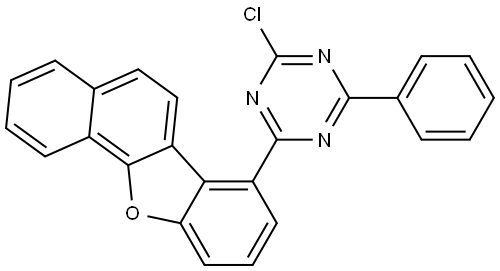 1,3,5-Triazine, 2-benzo[b]naphtho[2,1-d]furan-7-yl-4-chloro-6-phenyl- 化学構造式