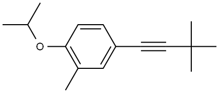 4-(3,3-Dimethyl-1-butyn-1-yl)-2-methyl-1-(1-methylethoxy)benzene Struktur