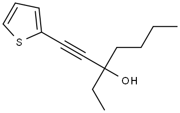 3-Ethyl-1-(2-thienyl)-1-heptyn-3-ol,2621460-63-5,结构式