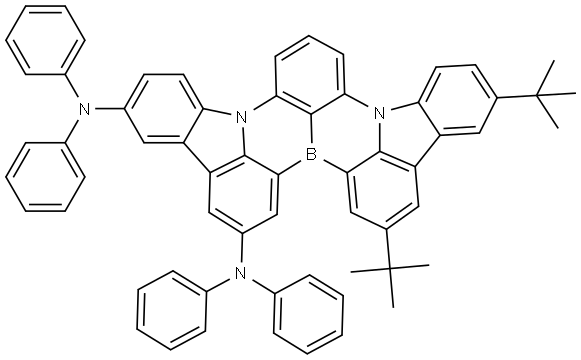 Indolo[3,2,1-de]indolo[3',2',1':8,1][1,4]benzazaborino[2,3,4-kl]phenazaborine-2,5-diamine, 15,18-bis(1,1-dimethylethyl)-N2,N2,N5,N5-tetraphenyl- Structure