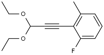 2-(3,3-Diethoxy-1-propyn-1-yl)-1-fluoro-3-methylbenzene 结构式