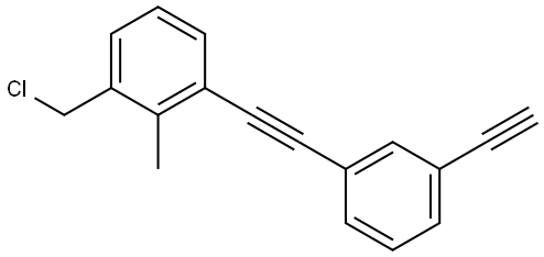 1-(chloromethyl)-3-((3-ethynylphenyl)ethynyl)-2-methylbenzene Structure