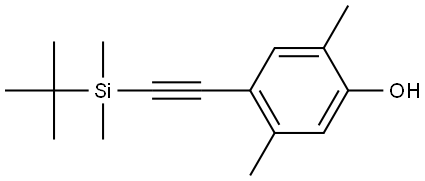 4-[2-[(1,1-Dimethylethyl)dimethylsilyl]ethynyl]-2,5-dimethylphenol 结构式