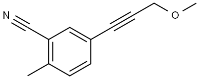 5-(3-Methoxy-1-propyn-1-yl)-2-methylbenzonitrile Structure