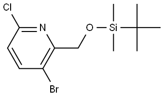 3-bromo-2-(((tert-butyldimethylsilyl)oxy)methyl)-6-chloropyridine,2628348-09-2,结构式