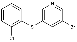 3-Bromo-5-((2-chlorophenyl)thio)pyridine Structure