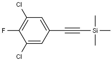 ((3,5-dichloro-4-fluorophenyl)ethynyl)trimethylsilane 结构式