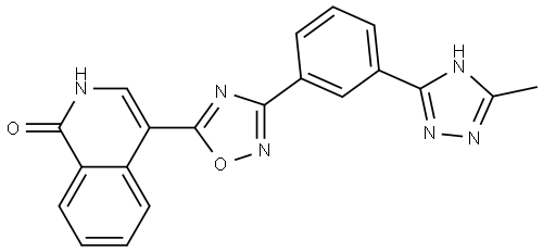 1(2H)-Isoquinolinone, 4-[3-[3-(3-methyl-1H-1,2,4-triazol-5-yl)phenyl]-1,2,4-oxadiazol-5-yl]- Structure