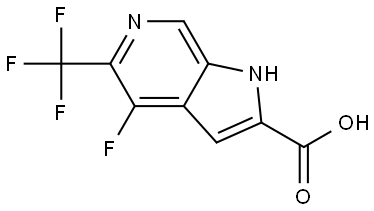 4-fluoro-5-(trifluoromethyl)-1H-pyrrolo[2,3-c]pyridine-2-carboxylic acid Struktur