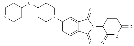 2-(2,6-dioxopiperidin-3-yl)-5-(4-(piperidin-4-yloxy)piperidin-1-yl)isoindoline-1,3-dione Struktur