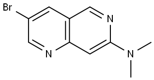3-bromo-N,N-dimethyl-1,6-naphthyridin-7-amine,2640497-68-1,结构式