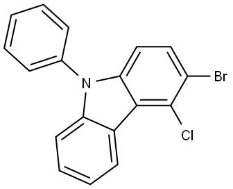 3-Bromo-4-chloro-9-phenyl-9H-carbazole Structure