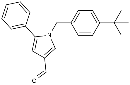 1-(4-(tert-butyl)benzyl)-5-phenyl-1H-pyrrole-3-carbaldehyde Structure