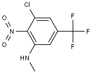 3-chloro-N-methyl-2-nitro-5-(trifluoromethyl)aniline Structure