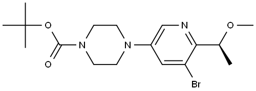 tert-butyl 4-[5-bromo-6-[(1S)-1-methoxyethyl]pyridin-3-yl]piperazine-1-carboxylate|