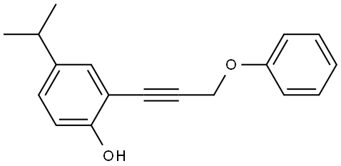 4-(1-Methylethyl)-2-(3-phenoxy-1-propyn-1-yl)phenol Structure