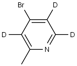 4-bromo-2-methylpyridine-3,5,6-d3 结构式