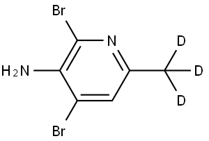 2,4-dibromo-6-(methyl-d3)pyridin-3-amine,2645412-86-6,结构式