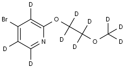 4-bromo-2-(2-(methoxy-d3)ethoxy-1,1,2,2-d4)pyridine-3,5,6-d3 结构式