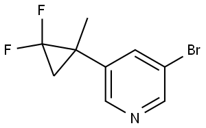 3-bromo-5-(2,2-difluoro-1-methylcyclopropyl)pyridine Structure