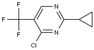 4-chloro-2-cyclopropyl-5-(trifluoromethyl)pyrimidine 化学構造式