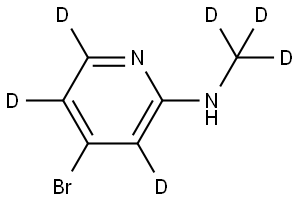 4-bromo-N-(methyl-d3)pyridin-3,5,6-d3-2-amine Struktur