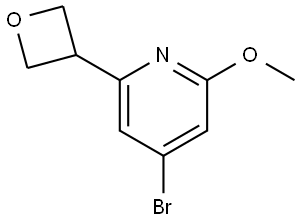 4-bromo-2-methoxy-6-(oxetan-3-yl)pyridine,2645413-99-4,结构式