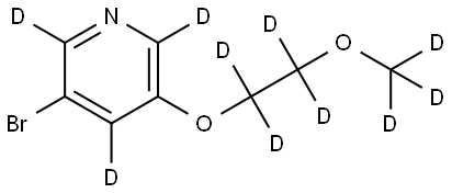3-bromo-5-(2-(methoxy-d3)ethoxy-1,1,2,2-d4)pyridine-2,4,6-d3 化学構造式