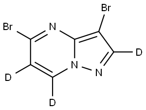 3,5-dibromopyrazolo[1,5-a]pyrimidine-2,6,7-d3 Structure