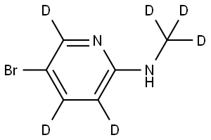 5-bromo-N-(methyl-d3)pyridin-3,4,6-d3-2-amine 结构式