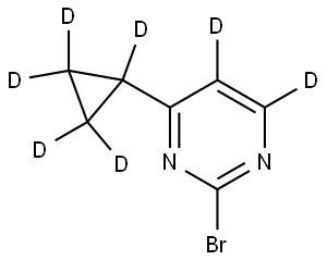 2-bromo-4-(cyclopropyl-d5)pyrimidine-5,6-d2|