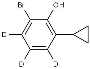 2-bromo-6-cyclopropylphen-3,4,5-d3-ol Structure