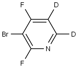 3-bromo-2,4-difluoropyridine-5,6-d2 结构式