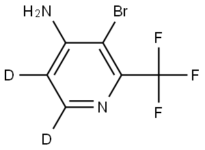 3-bromo-2-(trifluoromethyl)pyridin-5,6-d2-4-amine Struktur