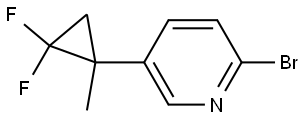 2-bromo-5-(2,2-difluoro-1-methylcyclopropyl)pyridine 化学構造式