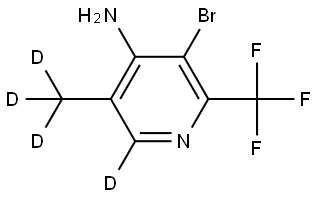 3-bromo-5-(methyl-d3)-2-(trifluoromethyl)pyridin-6-d-4-amine 结构式