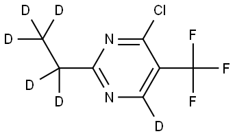 4-chloro-2-(ethyl-d5)-5-(trifluoromethyl)pyrimidine-6-d Structure