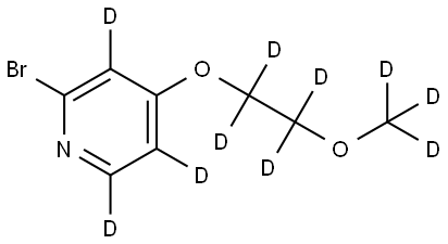 2-bromo-4-(2-(methoxy-d3)ethoxy-1,1,2,2-d4)pyridine-3,5,6-d3 Structure